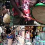 Musical instruments including dhak-dhol makers are having a busy time in Barisal